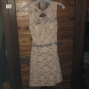 Sparkly Pink/Tan Formal Dress!